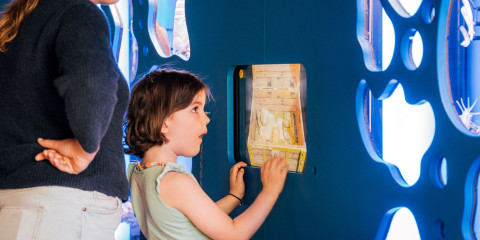 Bezoekers in de expo Zee in ZIcht